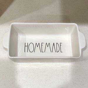 Rae Dunn White 'Homemade' Ceramic Loaf Pan